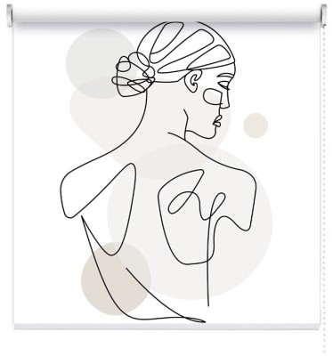 Houseart Γραμμική πλάτη γυναίκας, Line Art, Ρολοκουρτίνες, 100 x 154 εκ.